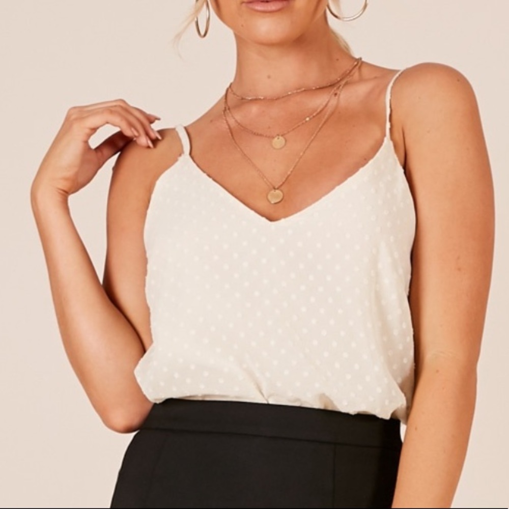 Cream textured blouse